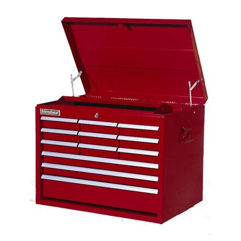 12 drawer steel red top tool box locking folding top|Red Portable Tool Chest with 12 Drawers .